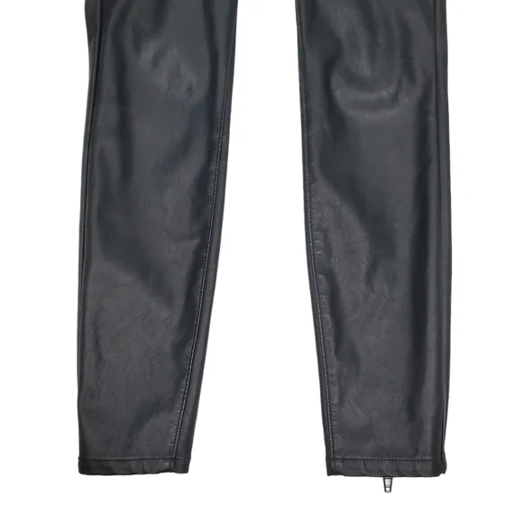 BlankNYC The Bond Black Vegan Leather / Faux Leather Skinny Pants Size 25 - Picture 4 of 15